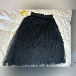 Chic Black Tulle Skirt